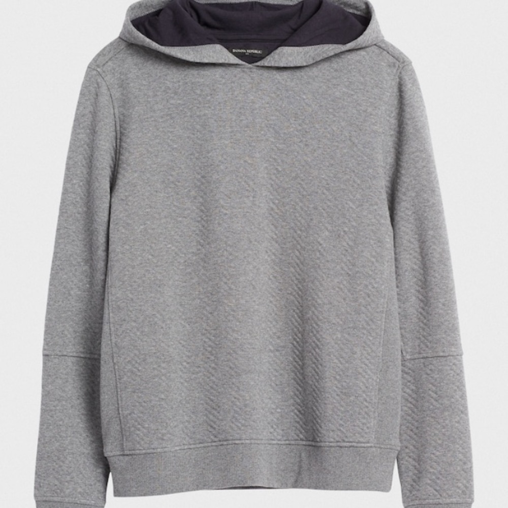 Banana Republic Quilted Pullover Hoodie Sweatshirt - Picture 4 of 5